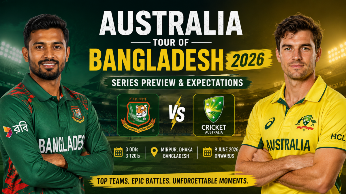 Australia and Bangladesh players during the 2026 ODI series preview highlighting key battles, team strengths, and match expectations