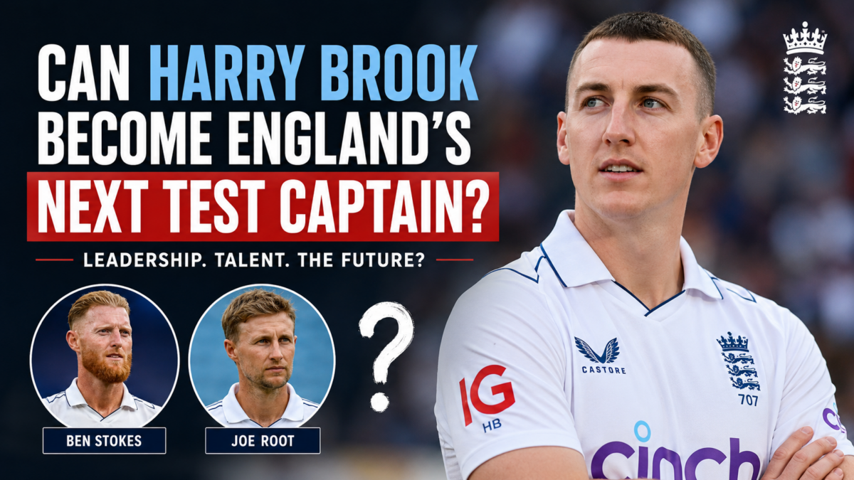 Harry Brook discussing England's future Test captaincy role amid leadership succession talks following Ben Stokes' uncertainty