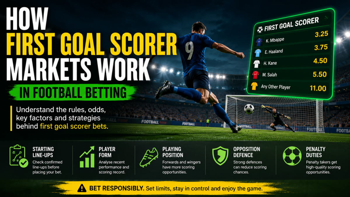 First goal scorer markets in football betting