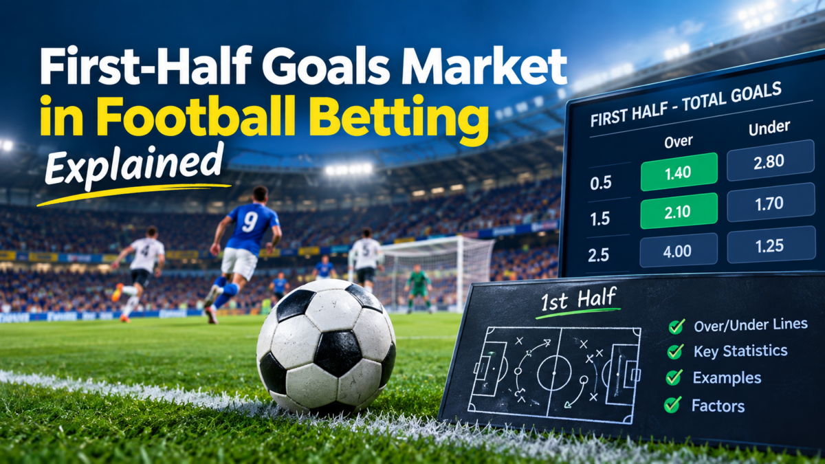 First-half goals market in Football Betting explained
