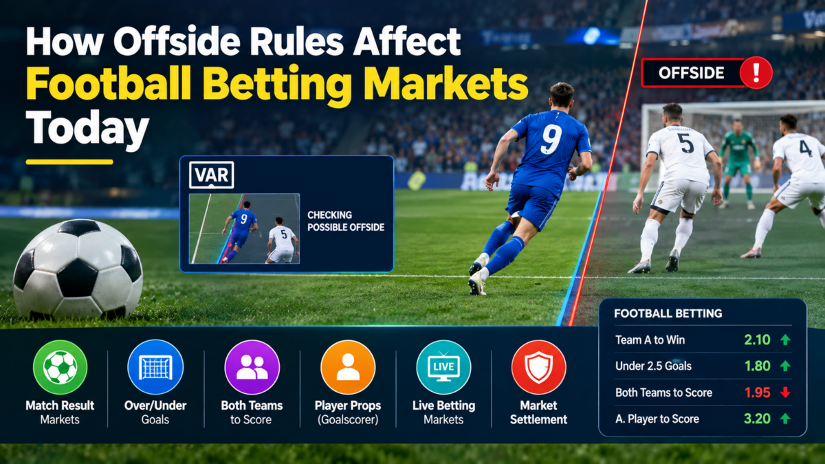 Offside rules affecting football betting markets