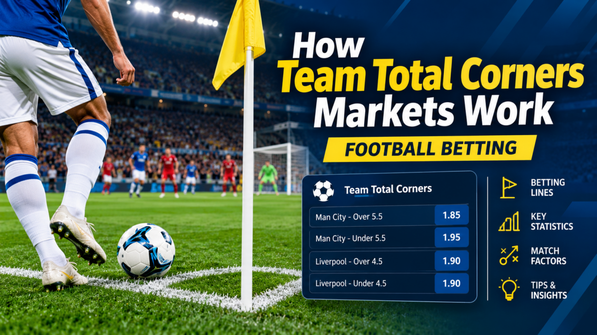 Team Total Corners markets explained for football betting