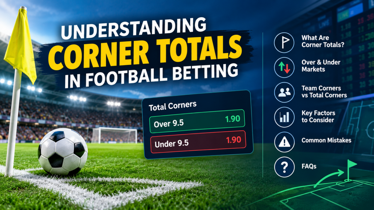 Corner totals in football betting explained with over and under markets